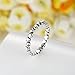 BAMOER 925 Sterling Silver Endless Love Heart Stacking Ring for Women Teen Girls Birthday Size 6-9 (7)