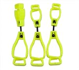 3x Yellow Glove Grabber Clip Holder Guard Work Safety Clip Glove Keeper