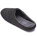 Men's Comfort Quilted Cotton Memory Foam House Slippers Slip On House Shoes (Large / 11-12 D(M) US, Dark Gray)