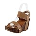 Refresh Women's Mara-10 Platform Cork Wedge High Heel Sandal Taupe 10 B(M) US