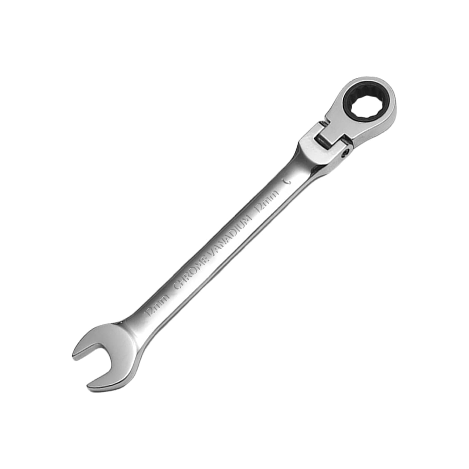 WISEUP Flexible Combination Wrench, 12mm Ratchet Spanner, Anti-Slip and Labor-Saving, 2 in 1 Industrial Spanner, Home Maintance Hand Tools