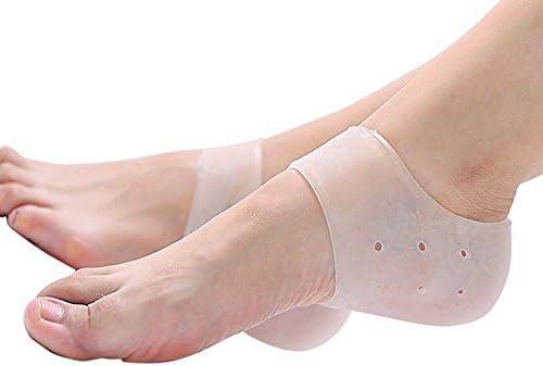 Silicone Gel Heel Cups for Bone Spur Sleeve Breathable Protective Heel-Pain Relief for Men and Women(2 Pairs)