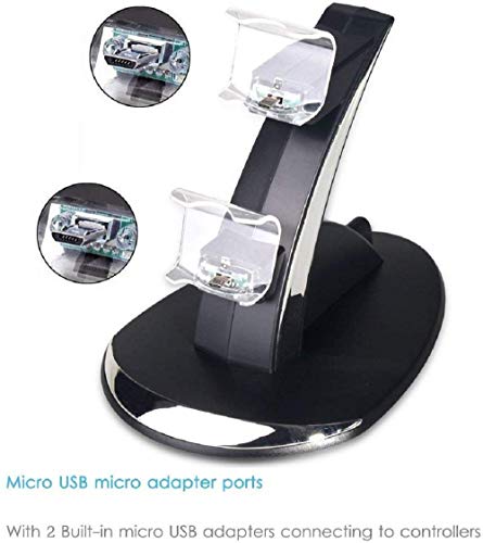 Loovbee PS4 Charging Station, PS4/PS4 Slim/Ps4 Pro Dual USB Charging Charger Docking Station Stand for Playstation 4 PS4/Pro/Slim Controller