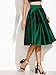 ROMWE Women's High Waisted Pleated Vintage Skirt A-Line Midi Skirt