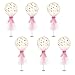 Pink Polka Dot Balloons Table Centerpieces Set Tutu Tulle Balloons With Column Base Kit for Baby Shower Girl Wedding Birthday Party Table Decorations