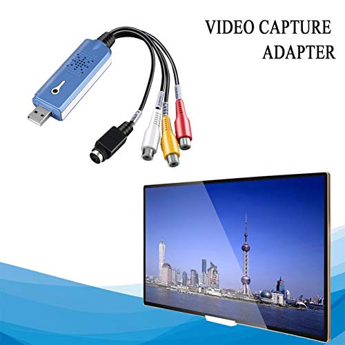 Liobaba Portable USB 2.0 Easycap Video Audio Capture Card Adapter VHS DC60 DVD Converter Composite RCA Blue