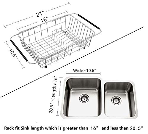 4 Adjustable+Stainless+Drainer+Counter+Rustproof