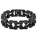Trendsmax 23mm Heavy Mens Chain Motorcycle Biker Black Tone 316L Stainless Steel Bracelet 7-11inch