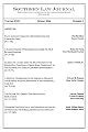 Southern Law Journal, Vol. XXVI, No. 1, Spring 2016