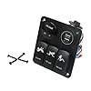 Vennas-Marine-Car-Switch-Panel-3-Gang-with-1-Charger-With-2-USB-Slot-Blue-LED-Light-5pin-Onoff-Rocker-Switch