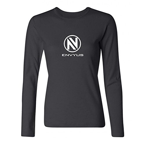 JUXING Women's EnVyUs Logo Team EnVyUs Long Sleeve T-shirt Size L ColorName