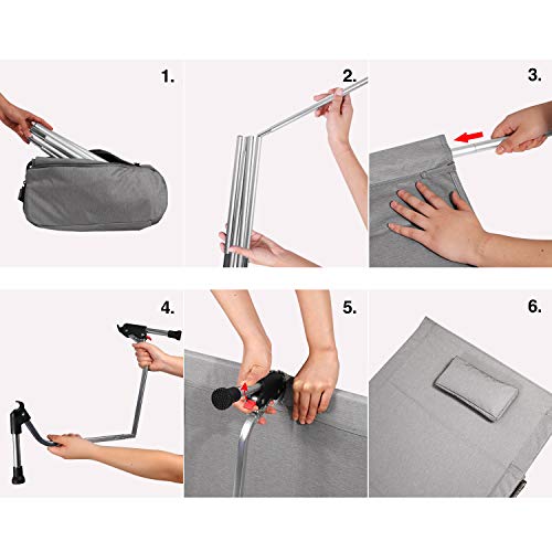 CAMPMOON Ultra Lightweight Backpacking Cot for Tent, Upgraded Sturdy