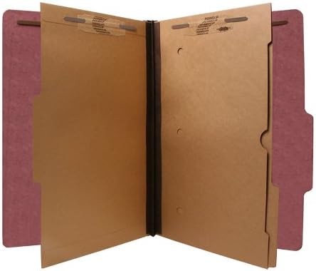 S J Paper S61447 S J Paper Expanding Pressboard Folder w/Pockets, Legal, 6-Section, Red