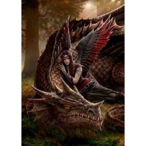 Eastgate Resource - Winged Companion by Anne Stokes - Tree Friendly Greetings Card AN08