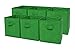 Sodynee Foldable Cloth Storage Cube Basket Bins Organizer Containers Drawers, 6 Pack, Green