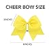 Large Christmas Cheer Bows Yellow Ponytail Holder Girls Elastic Hair Ties 8