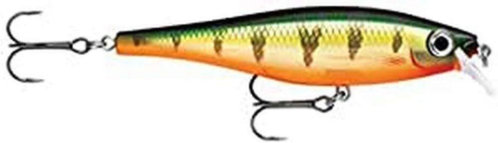 Rapala BX Minnow Lure with Two No. 6 Hooks, 0.6-1.2 m Swimming Depth, 7 cm Size, Legendary Perch