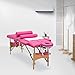 ZhangXF Folding Massage Table 84'' Professional Massage Bed Luxury-Model with Additional Accessories 3 Fold, Pink (C)