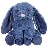 Apricot Lamb Toys Plush Navy Blue Bunny Rabbit Stuffed Animal with Fluffy Soft Ears (Navy Blue Bunny, 8 Inches)