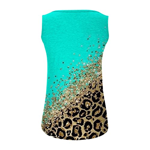 Cami Tops for Women Summer Casual Sleeveless Athletic Shirts Slim Fit Floral Print Cami Top Henley Button Down Blouses