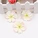 Artificial Flower 50pcs Mini Silk Plum Blossom Wedding Decoration DIY Wreath Clip Clip Accessories Handmade Craft Flower Head (Pink)