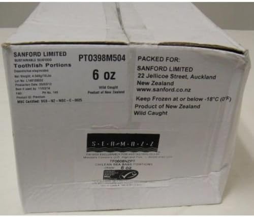 Frozen Seafood Chilean Sea Bass - 6 Ounce, 10 Pound -- 1 each.