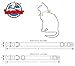 BINGPET Safety Nylon Reflective Cat Collar Breakaway Adjustable Cats Collars with Bell and Bling Paw Charm, Black