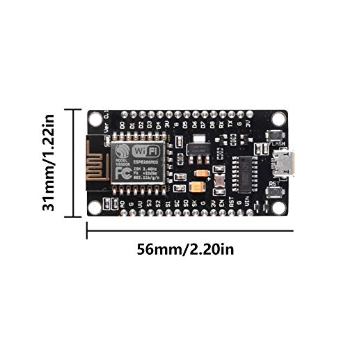 MELIFE ESP8266 Development Board, NodeMCU Lua V3 WiFi Testing DIY Board with CH340G USB Base Shield Set - Thumbnail 5