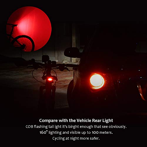G Keni Bike Tail Light Rechargeable, Anti-Theft Alarm, Warning Electric Horn, Bike Finder with Remote, Electric Mountain Bike Accessories