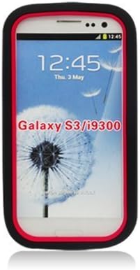 Black / Red Samsung Galaxy S3 (i9300) Heavy Duty Hybrid Case Combo (Outer Silicone + Inner Hard Shell Case W/ Kickstand)