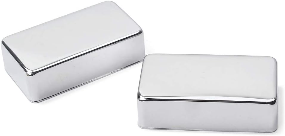 Alnicov 50mm Metal Humbucker Guitar Pickup Covers for Electric Guitar Chrome (Pack of 2) - Image 4