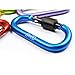 DYZD Carabiner Gear Aluminum Alloy D Shape Buckles D Ring Keychains Screw Locking Spring Clip Hook Keyring Clip Hook(Style 1, 5 PCS)