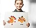 52pcs Thanksgiving Crafts for Kids, Make-A-Turkey Stickers Party Games/Favors/Supplies(Small Size)