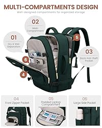 LOVEVOOK Carry On Travel Backpack For Women Men