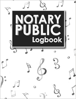Notary Public Logbook Notarial Journal Notary Paper