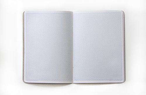 Koala Tools | Mini Isometric Graph Paper Notebook (3 pack) | 5" x 7", 60 pp. - Kraft Cover Isometric Grid Drawing Pads - Suitable for Industrial, Architectural, Interior Design