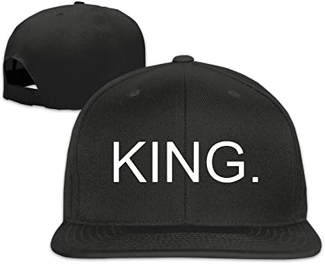 Cianvos KING Flat Bill Snapback Adjustable Golfer Hat Black