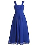 Fashion Plaza Girl's Chiffon A-line Butterfly Sleeves Long Flower Girl Dress K0079