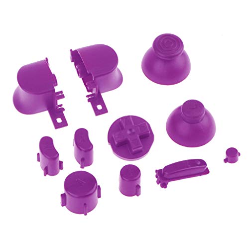 ABXYZ Buttons +Thumbstick D-pad Triggers Full Buttons Mod Set for NGC Gamecube Controller Purple Color - Thumbnail 4