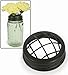 Colonial Tin Works Mason Jar Flower Frog,Crackle Black/Red