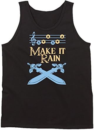 Make It Rain Duel Swords Tank Top L Black