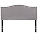 Flash Furniture Lexington Upholstered Full Size Headboard with Accent Nail Trim in Light Gray Fabric