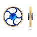 GNGTec Circle Fidget Spinner Metal Play Toy,Stainless Steel Ball Bearing,5 Mins Average Spin,Super Smooth Quiet Durable,Viget Wheel Figit Spinner Collection for Kid and Adult (Golden Blue)