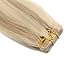 Ugeat Hair Extensions Tape in Human Hair Blonde 16inch Human Hair Tape in Extensions Ash Blonde Highlights Bleach Blonde Natural Tape in Hair Extensions Human Hair 50G 20Pcs