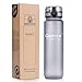 Gonex Sports Tritan Water Bottle 32oz 1000ml, Leak Proof Flip Top Lid, Opens with 1-Click, Eco Friendly BPA-Free Plastic for Gym, Yoga, Running, Outdoors, Cycling, and Camping