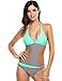 Ekouaer Womens One Piece Swimsuit Push Up Sexy Halter Backless Monokini Swimwear