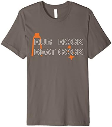 Men's Rub Rock, Beat Cock Tee Medium Asphalt