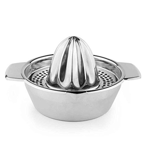 Click Here to See More Images FBlue Stainless Steel Manual Juicer Fruit Lemon Squeezer with Bowl Juicer Strainer