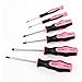 Apollo Tools Set of 6 Pink Screwdrivers with donation to Breast Cancer Research - DT5006P
