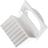EUROPLAST Cowled Duct Cover 150mm Backdraught Shutter ABS White 6" view 7